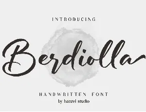 Berdiolla Handwritten font