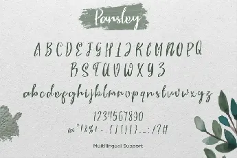 Parsley Script Typeface font