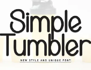 Simple Tumbler Display font