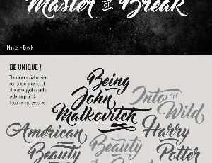 Master of Break font