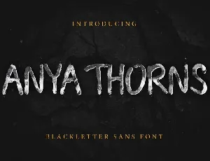 Anya Thorns Grunge font