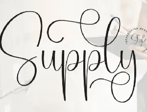 Supply Script font