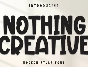 Nothing Creative Display font