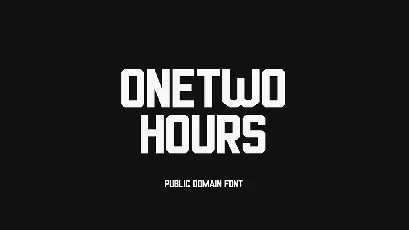 One Two Hours font