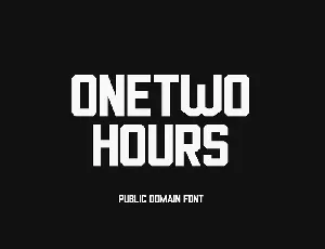 One Two Hours font