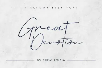 Great Devotion Handwritting font