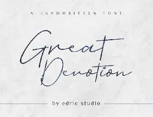Great Devotion Handwritting font