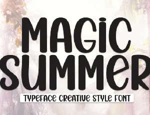 Magic Summer Display font