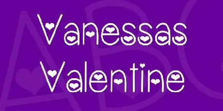 Vanessas Valentine font