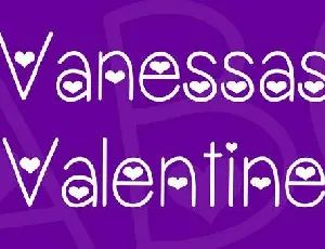 Vanessas Valentine font