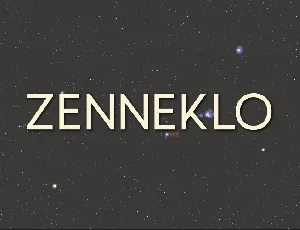 Zenneklo font