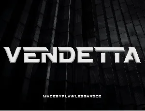 Vendetta Display font