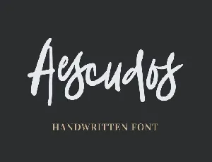 Aescudos Handwritten font