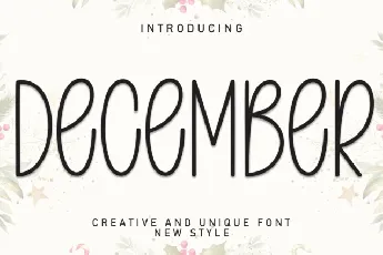 December Display font