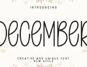 December Display font