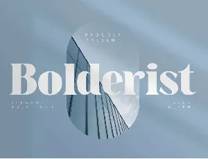 Bolderist font