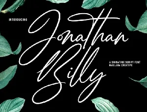 Jonathan Billy font