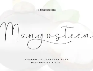 Mangosteen Script font