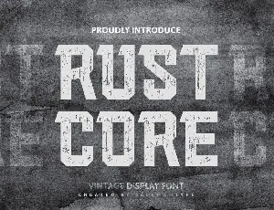 Rust Core font