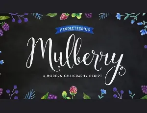 Mulberry Script font