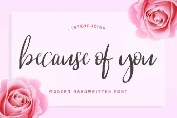 Because Of You font