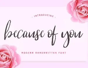 Because Of You font