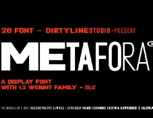 Metafora Sans Family font