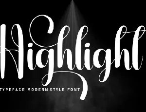 Highlight Script Typeface font