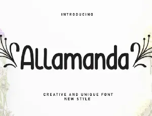 Allamanda Display font