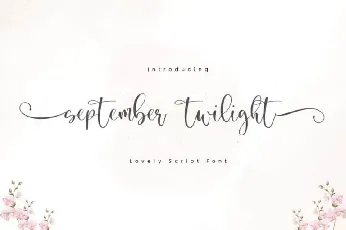 September Twilight Calligraphy font