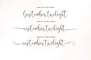 September Twilight Calligraphy font