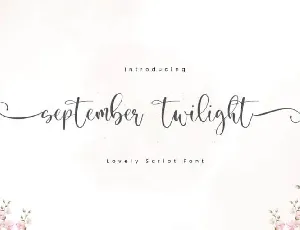 September Twilight Calligraphy font