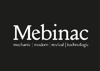 Mebinac font