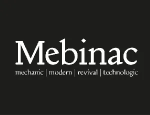 Mebinac font