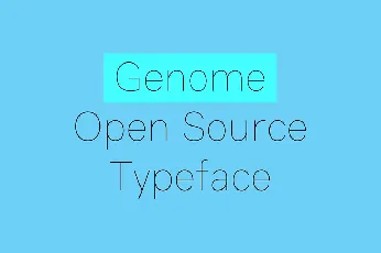 Genome Thin font