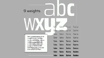 Saira Family font