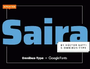 Saira Family font