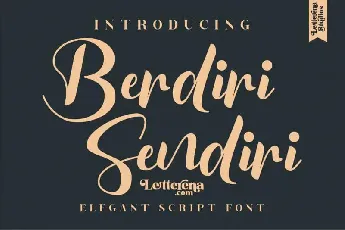 Berdiri Sendiri Script font