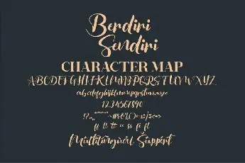 Berdiri Sendiri Script font