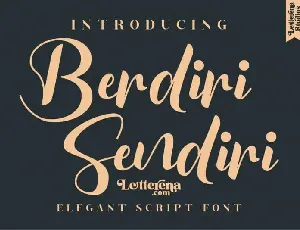 Berdiri Sendiri Script font