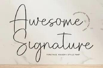 Awesome Signature font