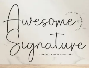 Awesome Signature font