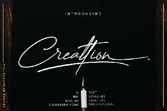 Creattion Signature font