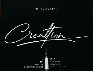 Creattion Signature font