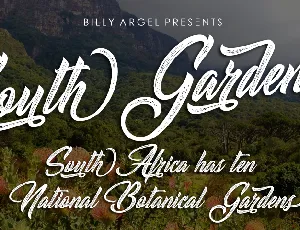 South Gardens Personal Use font