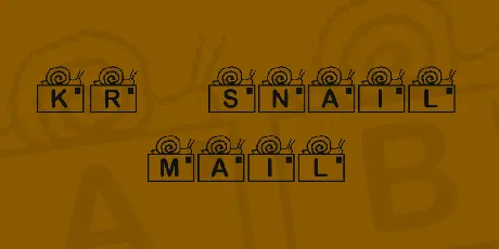 KR Snail Mail font