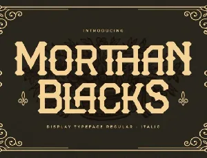 Morthan Blacks font