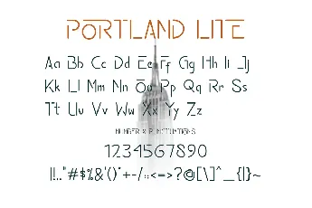 PORTLAND font