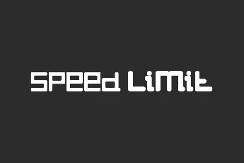 Speed Limit Demo font