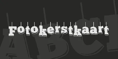 Fotokerstkaart font